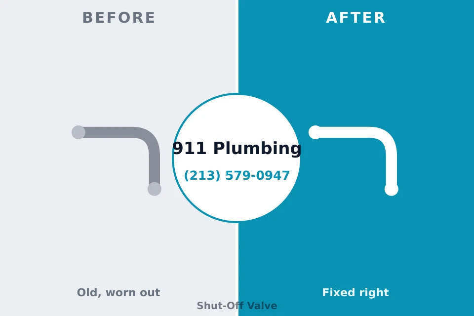 Before and after: plumbing repair Lake Orion, MI